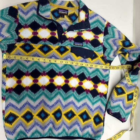 Patagonia Synchilla T-snap pullover timber twist Astec print size S - Picture 5 of 9